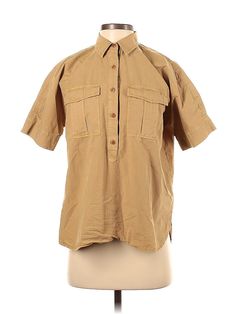 J.Crew Short Sleeve Blouse Size: 0 Tops - used. 100% COTTON | J.Crew Short Sleeve Blouse: Tan Tops - Size 0 Tan Top, J Crew Shorts, Short Sleeve Blouse, Short Tops, Short Sleeves Tops, Sleeve Blouse, J Crew, Womens Tops, Handbags