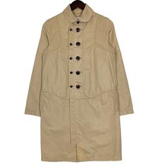 Vintage I.S Ne-Net by Issey Miyake Single Layer Trench Coat Women Japanese Designer Brand Beige Brown Size 2 Medium * Made in : Japan * Size on Tag : 2 * Manual Measurement (inch) : Chest 19, Length 38, Shoulder 15, Sleeve 24.5, Waist 19, Hem 21. * Recommended for Size : Medium (M) * Color : Beige Brown * Condition : Excellent  * See photos for details. * Free Defect : No Stain, No Holes, No Tears, No Faded. 95 Beige Buttoned Outerwear For Daywear, Vintage Beige Single-breasted Outerwear, Made In Japan, Trench Coats Women, Issey Miyake, Size 2, Trench Coat, Branding Design, Jackets For Women