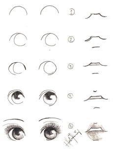 some different types of eyes and how they are used to draw them with pencils