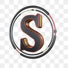 the letter s in a circle with red and black letters, hd png clipart