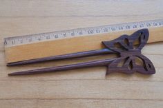 2 Prongs Butterfly Hair Fork, Wood Hair Sticks, Hair Pin, Hair Accessories HS58 Wood Hair Fork, Snake Hair, Raven Pendant, Origami Diagrams, Love Spoons, Butterfly Hair, Scroll Saw Patterns, Hand Shapes