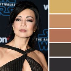 A Dark Autumn colour palette - Ming-Na Wen at the Premiere of Star Wars - The Rise Of Skywalker 2019 Dark Autumn Vs Dark Winter, Deep Autumn Korean Makeup, Dark Autumn Makeup Palette, Dark Autumn Korean Makeup, Dark Autumn Color Palette Makeup, Deep Autumn Palette, Autumn Skin, Deep Autumn