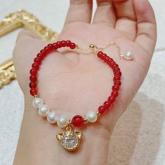 Red Pearl Bracelet, Elegant Red Beaded Pearl Bracelet, Adjustable Red Agate Beaded Bracelets, Red Agate Beaded Bracelets For Meditation, Elegant Red Agate Beaded Bracelets, Red Agate Bracelet, Trending Bracelets, Bracelets Diy, Agate Bracelet