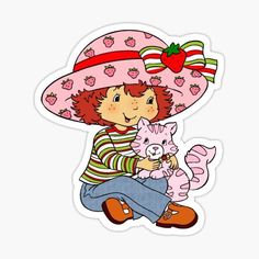 Strawberry Shortcake Aesthetic, Shortcake Aesthetic, Strawberry Sticker, Black Strawberry, Sticker Design Inspiration, Vinyl Sticker Paper