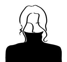 a black and white silhouette of a woman's head