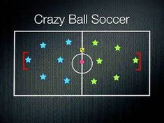 the crazy ball soccer game is shown in this screenshote image, with stars on it