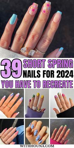 If you're anything like me and you're looking to upgrade your short nails for spring, then these short spring nails are just for you. We've got you everything from short spring nail designs 2024, cute short spring nails 2024, simple short spring nails, short spring nail ideas 2024, short spring nail colors, short nails for spring, and so much more. Nail Colors Short Nails, Spring Nail Designs Short, Spring Nail Designs Gel, Cute Short Spring Nails, Short Nails For Spring, Spring Gel Nails Ideas, Nails Short Spring, Nails Short Simple, Spring Nails Inspiration