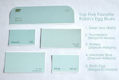 the top five paint colors for robin's egg blue