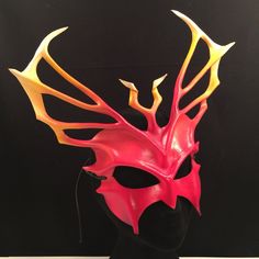 "Red leather mask with flames, makes a great demon mask. ORDER ANY COLOR For Halloween party, Festival, parade, Demon costume, Masquerade Ball, Cosplay, Renaissance Faire, Halloween, Mardi Gras, Carnival or Comicon convention. ♦ COMFORTABLE & ADJUSTABLE ♦ Secured with ties for adjustability, supple leather is formed to facial contours. SHOWN IN GLOSSY (Matte available by request.) ORDER ANY COLOR ♦ Match your costume, Free! -- Professionally airbrushed & hand-painted. -- Scroll to end of Fire Genie, God Cosplay, Blue Masquerade Mask, Demon Cosplay, Wizard Halloween, Demon Costume, Costume Carnaval, Fire Demon, Amazon Warrior