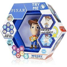 the toy story woody from disney pixar is in its box