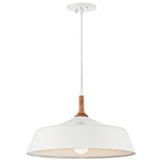 The KICHLER Danika 9.25 in. 1-Light White Pendant Light has a mid-century modern design that goes seamlessly well with your existing decor. It features wooden accents and a beautiful white finish for an enhanced visual appeal. This pendant light from KICHLER has a high-quality steel construction that ensures durability and minimized maintenance. It is suitable for illuminating your living room, bedroom and more. Mid Century Kitchen Island, Modern Kitchen Pendants, Kitchen Island Pendant Lights, Mirror Inspiration, Kitchen Island Pendant, Hallway Wall Decor, Large Pendant Lighting, Island Pendant Lights, Kichler Lighting