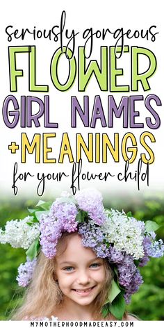 beautiful flower names for girls + meanings Nature Girl Names