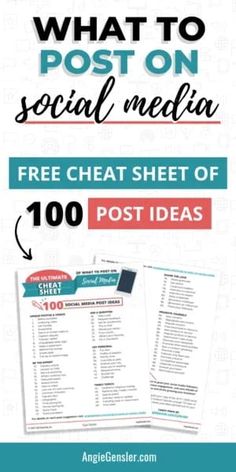 the ultimate guide to get what to post on social media for free with 100 posts