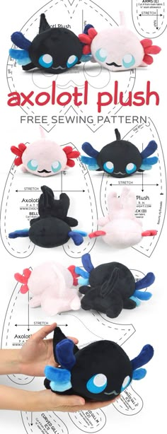 the instructions for how to make an adorable plush toy