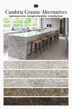 granite countertops with different colors and sizes