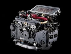 an image of the engine of a car