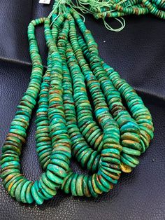 Green Turquoise Necklace With Polished Beads, Southwestern Round Turquoise Necklace, Handmade Green Turquoise Round Necklace, Turquoise Jewelry Necklace, Turquoise Stone Jewelry, Turquoise Jewelry Native American, Donut Shape, American Indian Jewelry, African Turquoise