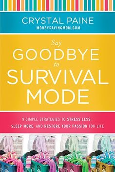 the goodbye survival book is shown in front of a white background with colorful ribbons on it