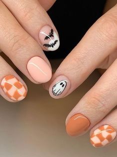 Holloween Nails, Halloween Acrylic Nails, Cute Halloween Nails, Different Nail Designs, Cute Nails For Fall, October Nails, Cute Gel Nails, Nails For Kids, Thanksgiving Nails