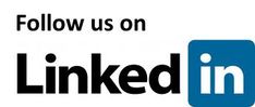 the linked in logo has been changed to follow us on