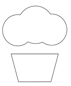 a cupcake with a cloud on top