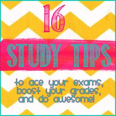 the words, 10 study tips to ace your exam, and do awesome