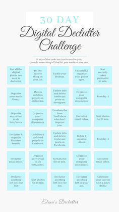 Digital Declutter, Best Cough Remedy, Minimalism Challenge, Printable Habit Tracker, Declutter Challenge, Losing 40 Pounds, Sept 1, Digital Organization, Digital Detox