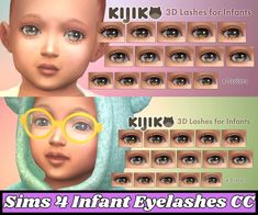 the sims 4 infant eyeshades for males and females are available in different colors