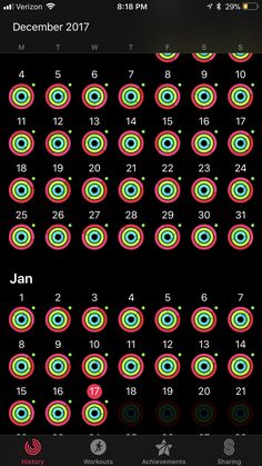 an iphone screen showing the date and time for each event in which you are going