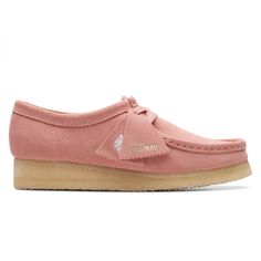 Wallabee Clarks, Pink Suede Shoes, Clarks Wallabee, Clarks Women, Clarks Wallabees, Trending Sandals, Casual Dress Shoes, Womens Clarks, Desert Boots