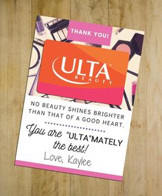 a postcard with the words ultra beauty on it