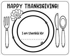 a black and white thanksgiving card with the words happy thanksgiving i am thank you for