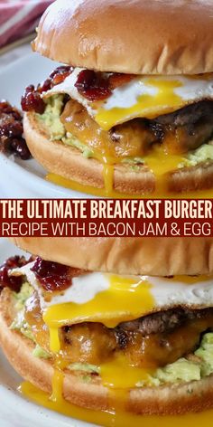 the ultimate breakfast burger recipe with bacon jam and egg