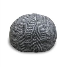 The Peaky Boston Scally Cap - Grey Herringbone Classic Hat With Herringbone Pattern And Curved Brim, Classic Hat With Curved Brim And Herringbone Pattern, Classic Curved Brim Hat With Herringbone Pattern, Classic Black Hat With Herringbone Pattern, Classic Six-panel Wool Fitted Hat, Classic Wool Six-panel Fitted Hat, Classic Gray Six-panel Baseball Cap, Classic Gray Six-panel Hat, Gray Six-panel Winter Hat