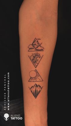 Travel tattoos  by aliens tattoo studio Travel Tattoo Ideas For Women, Travel Inspired Tattoos, Watercolor Bike, Travel Tattoo Ideas, Element Tattoo, Heart Watercolor, Simple Tattoos For Guys, Travel Tattoos