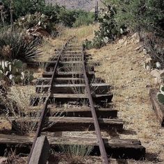 an old train track in the middle of nowhere