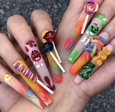 Crazy Nail Designs, Food Nails, Eat Something, Polygel Nails, Exotic Nails, Luxury Nails, Fire Nails