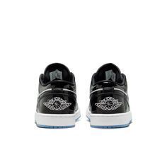 The Air Jordan 1 Low SE Concord utilizes classic design elements in a modernized look. Featuring a combination of black patent leather and white leather uppers, this stylish sneaker is further detailed with the addition of a translucent blue outsole and a white Air Jordan Wings logo placed on the heel. With these sleek upgrades, this timeless classic will have everyone talking. Whether you're a longtime Air Jordan fan or just getting into sneakers, be sure to add this specially edition sneaker to your collection today. Air Jordan 1 Low Concord, Jordan 11 Concord, Jordan Model, White Wings, Air Jordan 1 Low, Jordan 1 Low, Air Jordan Shoes, Jordan 11, Stylish Sneakers