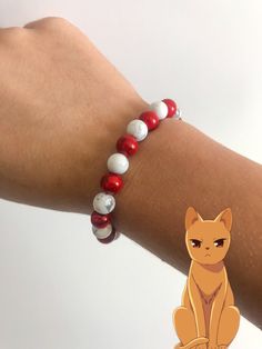 Kyo Sohma inspired bracelet  based on the fruits basket anime  the bracelet kyo wore you can too! Fruits Basket Inspired Outfits, Kyo Bracelet, Fruits Basket Clay Figures, Fruit Basket Kyo Bracelet, Fruits Basket Merch, Kageyama And Hinata, Kyo Sohma, Basket Anime, Fruits Basket Anime