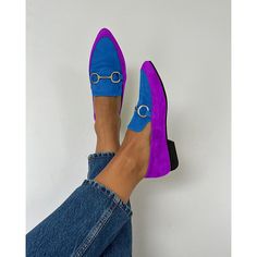 Category:Mules; Upper Materials:Faux Suede; Season:Spring,Fall; Heel Type:Block Heel; Gender:Women's; Size Suggestion:standard size, select your usual size; Activity:Walking; Toe Shape:Pointed Toe; Style:Vintage,Casual; Heel Height(inch):1-2; Outsole Materials:Rubber; Occasion:Daily; Closure Type:Loafer; Pattern:Color Block; Listing Date:05/15/2024; 2024 Trends:Brogue; Foot Length:; Foot Width:; SizeChart1_ID:2:186488; Heel Height:Low Heel Blue Flat Loafers For Fall, Blue Closed Toe Flats For Fall, Blue Slip-on Flats For Fall, Blue Flats For Fall, Casual Blue Pointed Toe Loafers, Blue Pointed Toe Flats For Fall, Blue Summer Loafers For Work, Spring Blue Loafers For Workwear, Blue Spring Loafers For Work