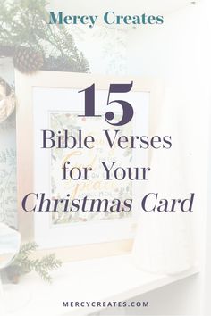 a christmas card with the text, merry creates 15 bible verses for your christmas card