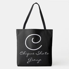 black large tote bag with name | Zazzle.com Large Tote Bag, Large Tote, Reusable Tote, Reusable Tote Bags, Shoe Accessories, Created By, Tote Bag, Stars, Black