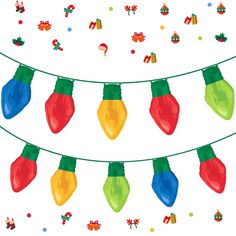 Christmas Small Light Bulbs Aluminum Film Balloon Banner Colorful Light