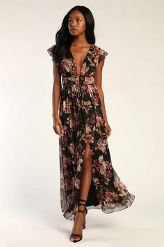 Shop All Kinds of Dresses for a Wedding | Find Wedding Guest Dresses for Less - Lulus Affordable Floral Maxi Dress For Brunch, Cheap V-neck Maxi Dress For Cocktail, Cheap Maxi Length Cocktail Dress, Floral Print Maxi Dress Casual Lulus, Cheap Maxi Dress For Spring Night Out, Affordable Maxi Length Dress With Side Slits, Cheap Maxi Dress For Date Night, Floral Chiffon Maxi Dress Lulus, Cheap Women's Maxi Dress For Date Night