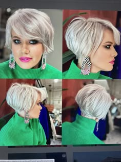 Every Day Hairstyles, Short Hairstyles 2023, Bixie Colour, Day Hairstyles, Short Sassy Haircuts, New Short Hairstyles, Stylish Short Hair, Blonde Bob Hairstyles, How To Curl Short Hair