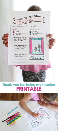 Teacher Thank Yous, Free Teacher Appreciation Printables, I Love My Teacher, Teacher Appreciation Diy, Kindergarten Teacher Gifts, Gifts For Mom From Daughter, Appreciation Gifts Diy, Teacher Appreciation Gifts Diy, Teacher Appreciation Printables