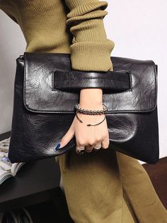 Envelope Clutch Bag, Beg Tangan, Black Leather Clutch, Cool Gifts For Women, Envelope Bag, Ladies Clutch, Crossbody Bag Women, Trending Handbag, Envelope Clutch