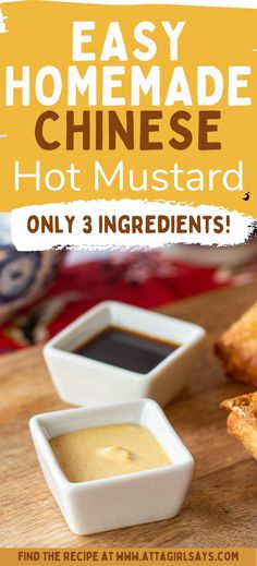 homemade chinese hot mustard with dipping sauce