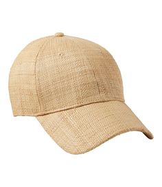 This lightweight, cool straw baseball cap features SunSmart construction that blocks over 97. 5% of the sun's harmful rays. One size fits most. Slightly Fitted. Shell: 100% paper. Lining & sweatband: 100% polyester. Spot clean. Your new favorite baseball cap keeps you cool and protected from the sun. Low-profile crown. Leather back strap adjustment. Imported. | Adults' SunSmart Straw Baseball Cap, Paper/Leather Paper Leather, Men Baseball Cap, Mens Items, Winter Hats Beanie, Ll Bean, Baseball Caps, Men's Accessories, Mitten Gloves, L L Bean