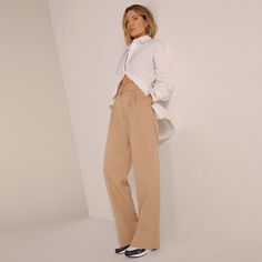 THE FAVORITE PANT SHORTIE | Favorite Daughter Chic Beige Dress Pants With Pressed Crease, Chic Tailored Bottoms For Office, Chic Dress Pants With Pressed Crease For Office, Chic Tailored Office Bottoms, Chic Beige Bottoms With Pressed Crease, Chic Business Wide Leg Pants For Spring, Tailored Beige Wide Leg Pants For Business Casual, Chic Beige Business Bottoms, Tailored Beige Bottoms For Office